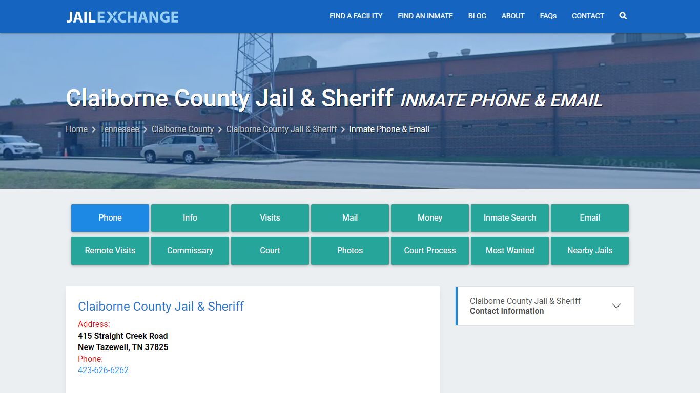 Inmate Phone - Claiborne County Jail & Sheriff, TN - Jail Exchange